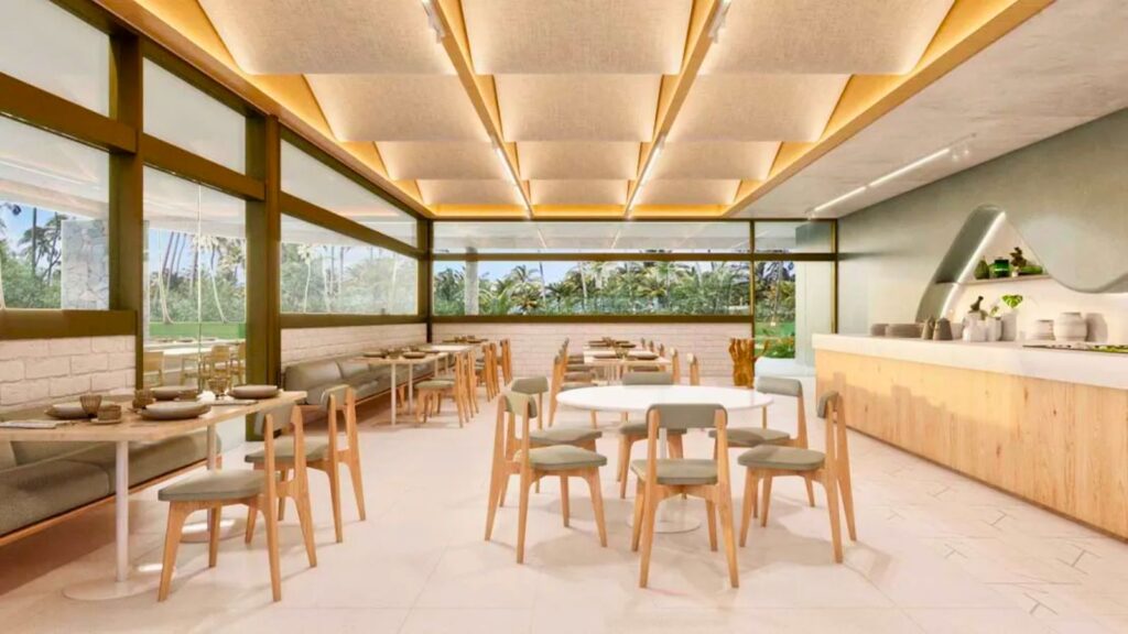 Restaurante do Makai Acqua Resort em Muro Alto